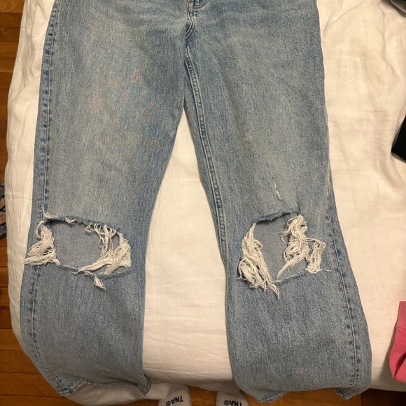 Abercrombie curve love ultra straight high rise distressed jeans - Picture 2 of 5